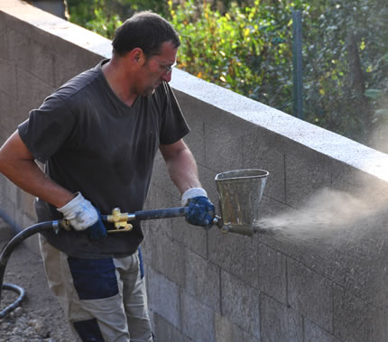 Construction de mur extérieur à Besançon